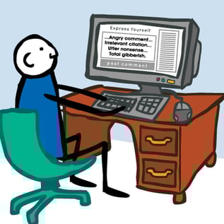 JoVE Cartoon Angry Internet Comments